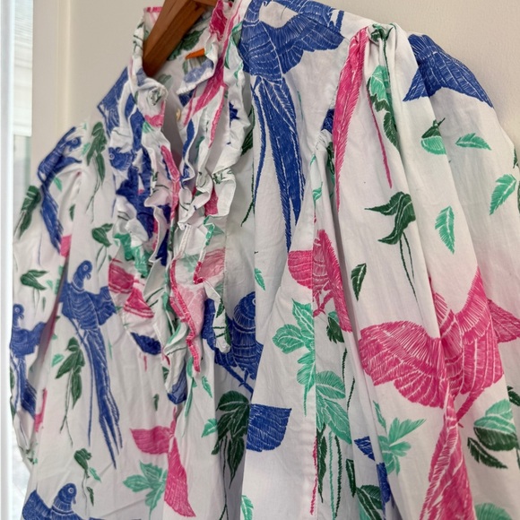 OLIPHANT Ruffle Front Button Blouse - Picture 5 of 11